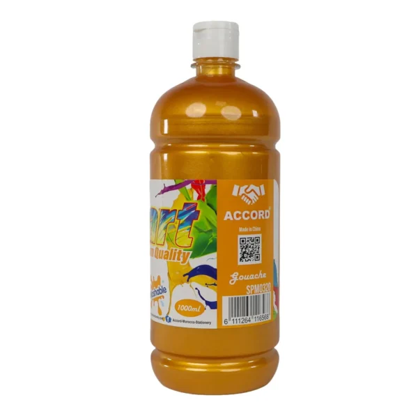 Gouache 1000ml metalique silver Accord