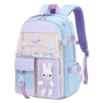Sac à dos scolaire Bunny à oreilles – Bleu – vue principale