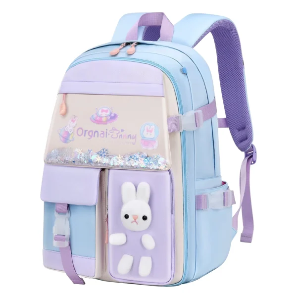 Sac à dos scolaire Bunny à oreilles – Bleu