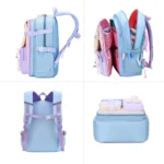 Sac à dos scolaire Bunny à oreilles – Bleu – vue détaillée 3
