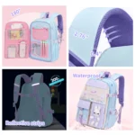 Sac à dos scolaire Bunny à oreilles – Bleu – vue détaillée 5