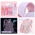 Sac à dos scolaire Bunny à oreilles – Mauve – vue détaillée 7