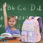 Sac à dos scolaire Bunny à oreilles – Rose – vue détaillée 5