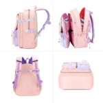 Sac à dos scolaire Bunny à oreilles – Rose – vue détaillée 6