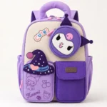 Sac à dos scolaire personnage espiègle – Violet et mauve – vue principale